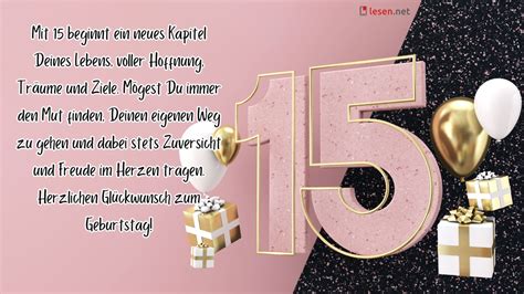 sprüche zum 15 geburtstag|Glückwünsche zum 15. Geburtstag: Liebevolle und .